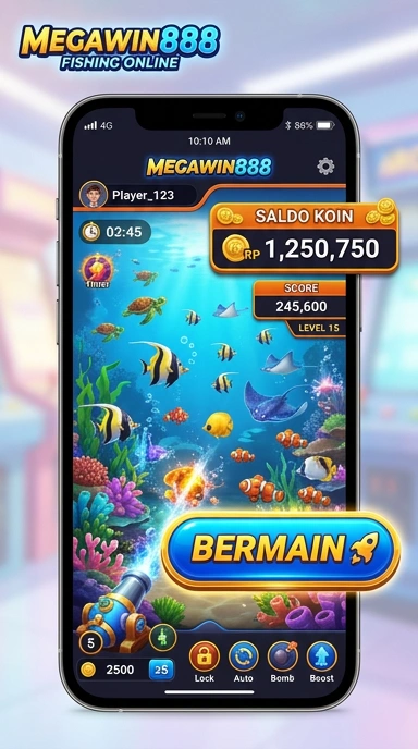 Layar utama megawin888 — antarmuka bersih setelah instalasi